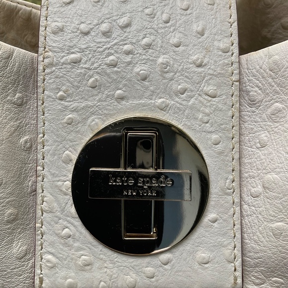 KATE SPADE New York Ivory Colored Pebbled Leather Satchel Bag - Picture 2 of 8